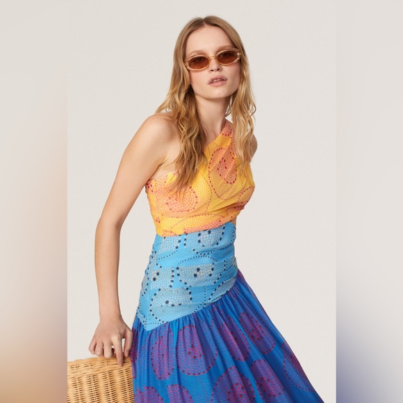 Staud Ashlyn Maxi Cutout‎ Multicolor Dress Size 2 - Picture 4 of 6